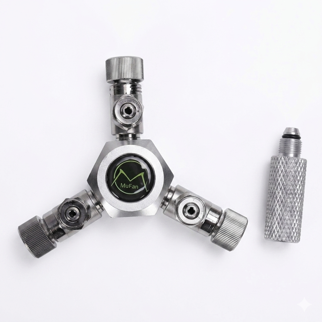 mufan 3 way co2 manifold / splitter mufan 3 way co2 manifold / splitter