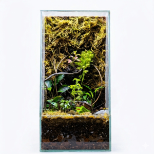 vertical glass terrarium
