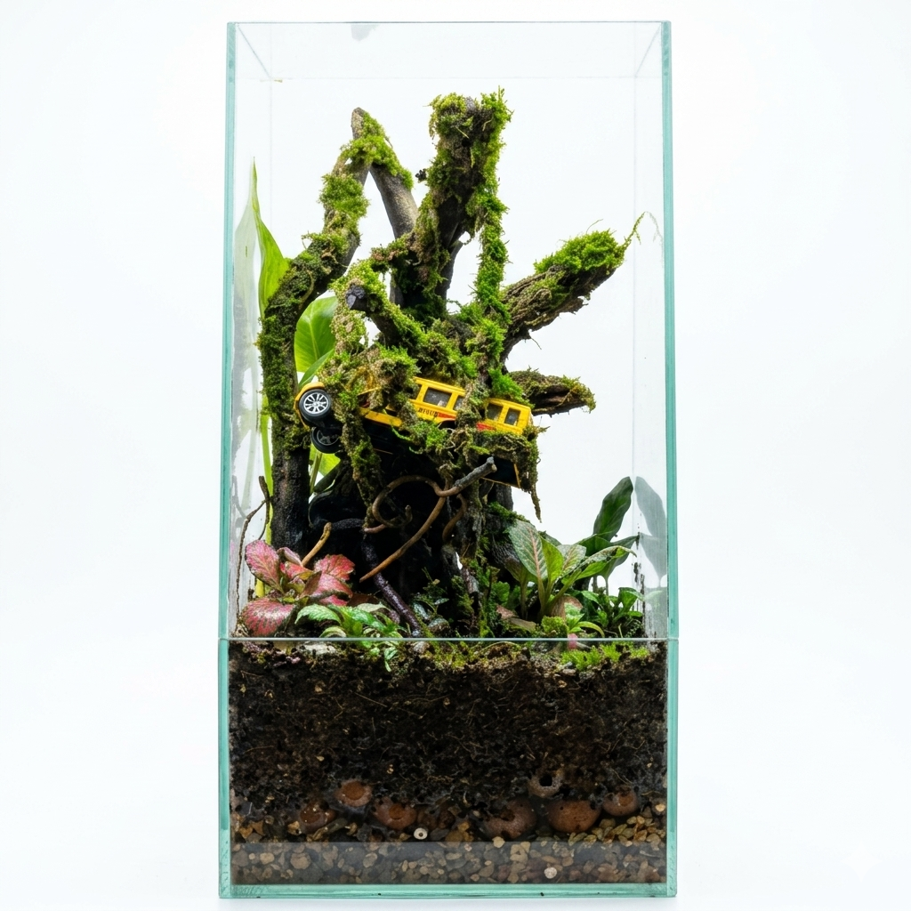 whimsical "forest adventure" vertical terrarium whimsical "forest adventure" vertical terrarium